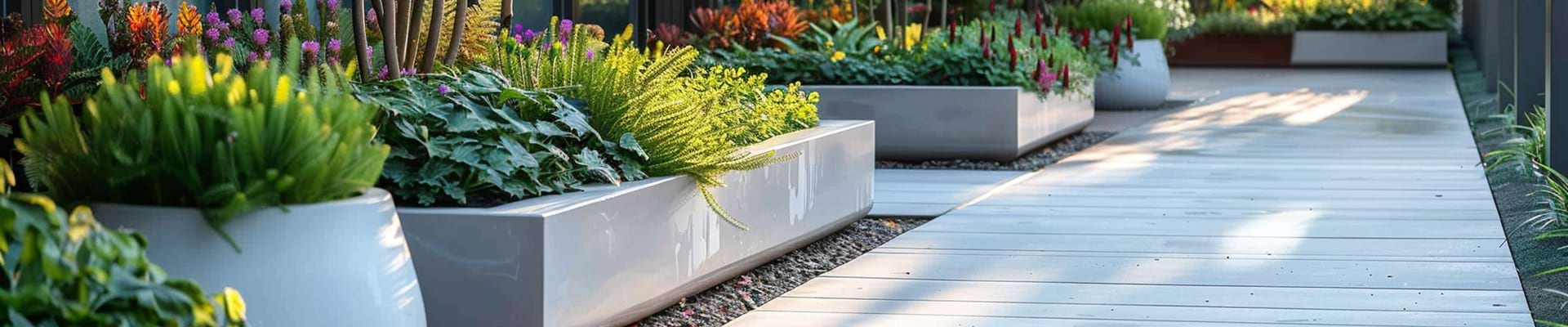 Outdoor planters for city parks and public spaces